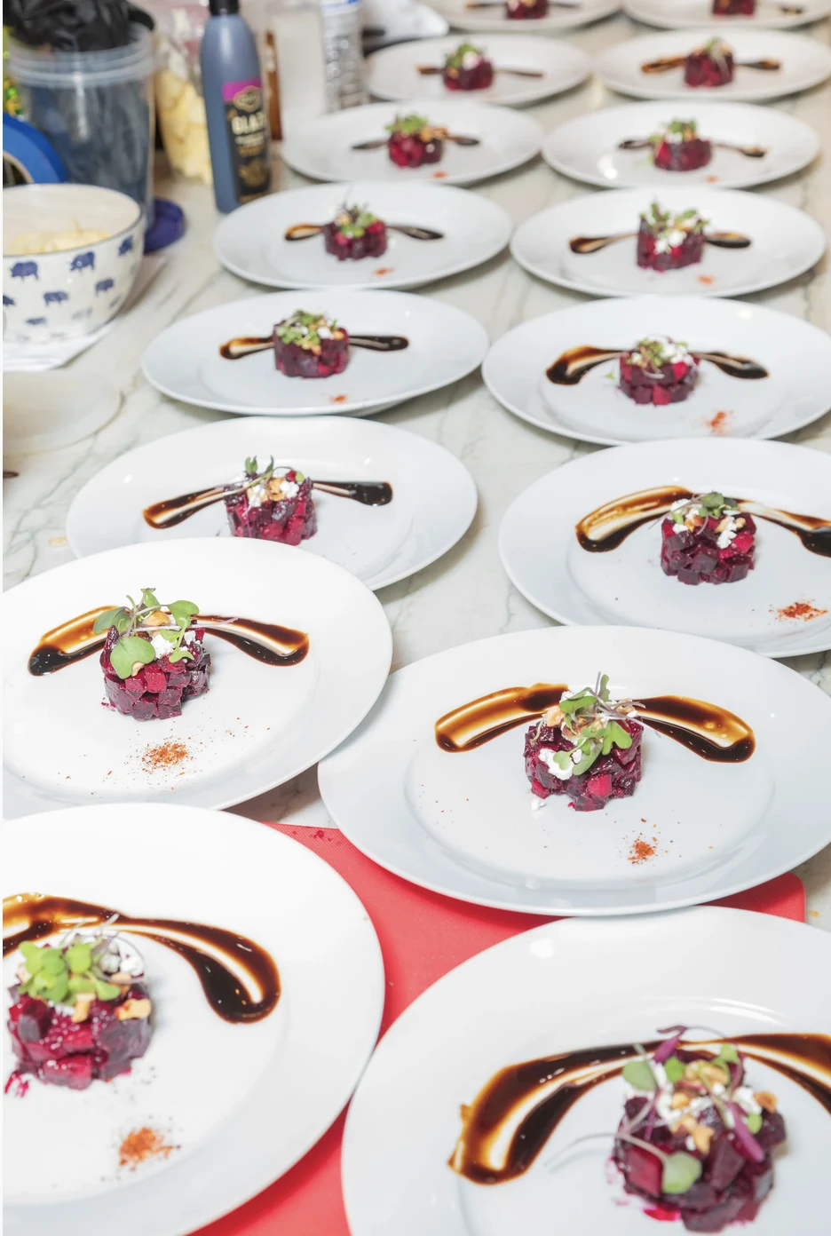 Dinner service, course by course