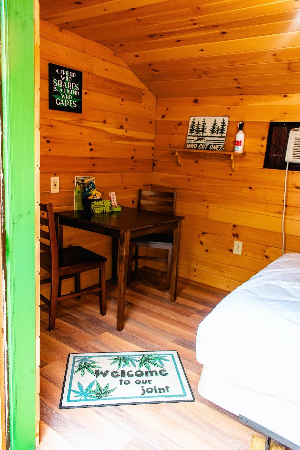Rustic cabin interior