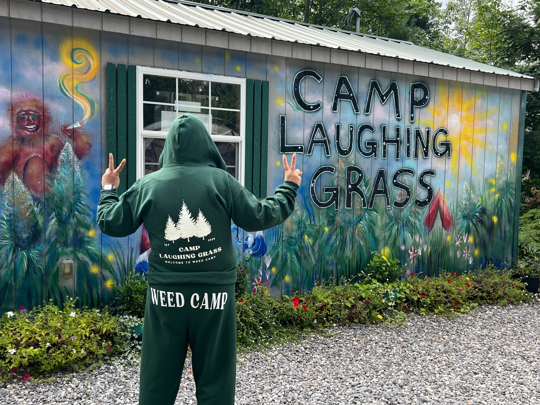 Camp apparel and mural